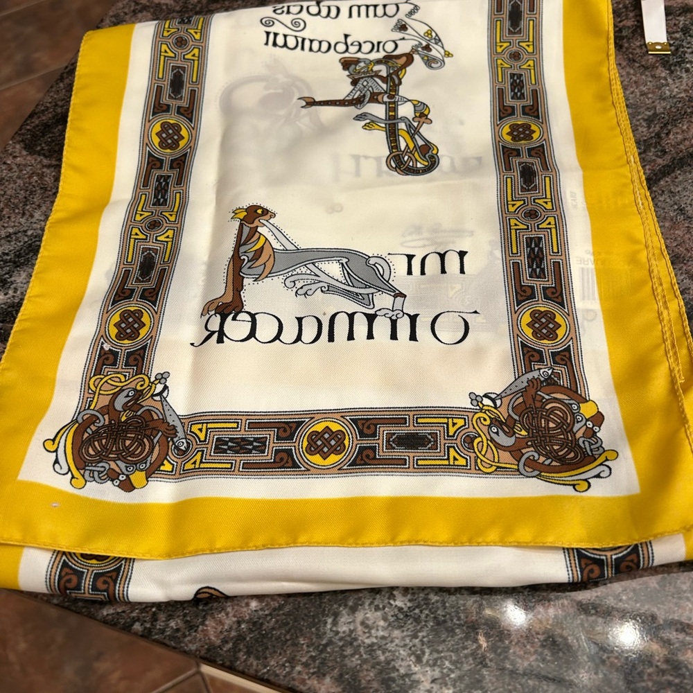 Yellow and White Celtic Collection Scarf